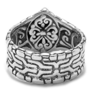 STERLING SILVER CHAINLINK & HAMMERED RING™ - Last Chance - only found at SARDA™