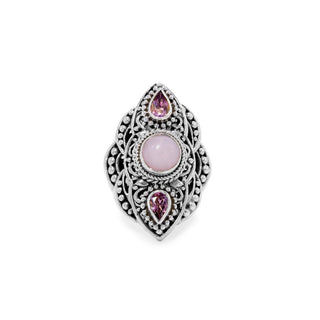 Sterling Silver Filigree Pink Opal & Magnifique Sunrise™ Mystic Topaz Ring - Last Chance - only found at SARDA™