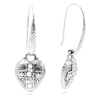 Sterling Silver Flat Jawan & Tree Of Life "Riches" Bali Wire Earrings - Last Chance - only found at SARDA™