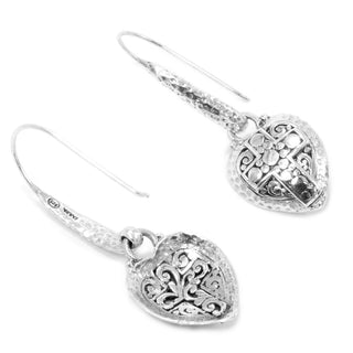 Sterling Silver Flat Jawan & Tree Of Life "Riches" Bali Wire Earrings - Last Chance - only found at SARDA™