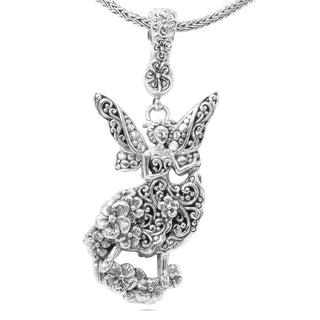 Sterling Silver Frangipani & Tree of Life Fairy "Essentials" Pendant With Magnetic Enhancer Bail - Last Chance - only found at SARDA™