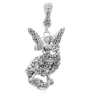 Sterling Silver Frangipani & Tree of Life Fairy "Essentials" Pendant With Magnetic Enhancer Bail - Last Chance - only found at SARDA™