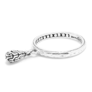 STERLING SILVER HAMMERED & CHAINLINK DROP RING™ - Last Chance - only found at SARDA™