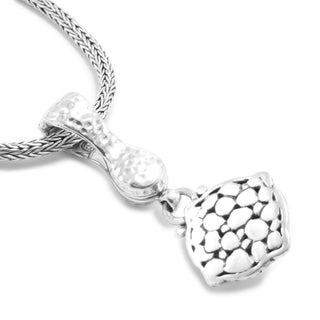 Sterling Silver Hammered Freshwater Pearl Pendant With Magnetic Enhancer Bail™ - Last Chance - only found at SARDA™