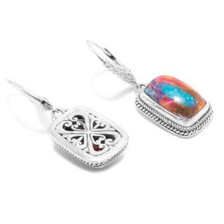 Sterling Silver Hammered Sweetart Kingman Turquoise Dangle Earrings With French Wire™ - Last Chance - only found at SARDA™
