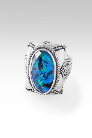 Sterling Silver Janyl Adair Bali Waters Abalone & Quartz Triplet Dinner Ring™ - Statement - only found at SARDA™