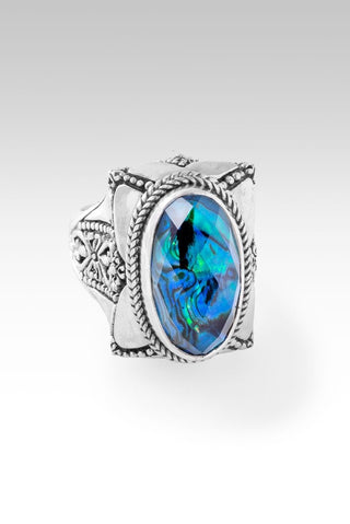 Sterling Silver Janyl Adair Bali Waters Abalone & Quartz Triplet Dinner Ring™ - Statement - only found at SARDA™