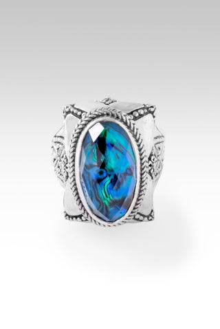 Sterling Silver Janyl Adair Bali Waters Abalone & Quartz Triplet Dinner Ring™ - Statement - only found at SARDA™