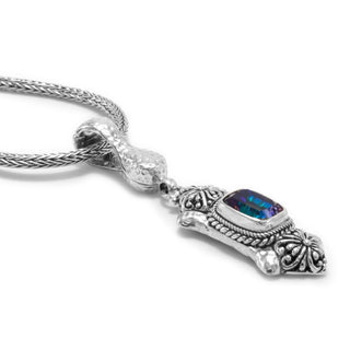 STERLING SILVER JANYL ADAIR & HAMMERED SUGARPLUM™ MYSTIC Quartz PENDANT ENHANCER™ - Last Chance - only found at SARDA™