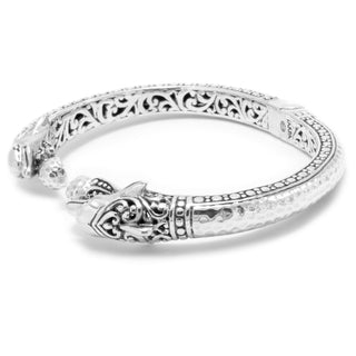 STERLING SILVER TREE OF LIFE & DOLPHIN OVAL TIP-TO-TIP BRACELET WITH RETENTION HINGE™ - Last Chance - only found at SARDA™