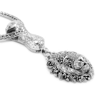 Sterling Silver Tree Of Life Lion Pendant With Magnetic Enhancer Bail™ - Magnetic Enhancer Bail - only found at SARDA™