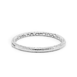STERLING SILVER WATERMARK & HAMMERED ROUND BANGLE BRACELET™ - Last Chance - only found at SARDA™