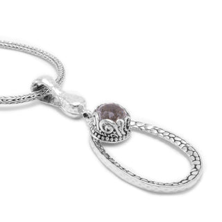 STERLING SILVER WATERMARK WHITE QUARTZ PENDANT WITH MAGNETIC ENHANCER BAIL™ - Last Chance - only found at SARDA™