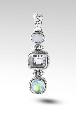 Strength of My Heart Pendant™ in White Quartz - Magnetic Enhancer Bail - only found at SARDA™