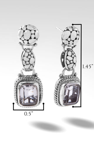 Strength of My Soul Earrings™ in White Quartz - Stud Dangle - only found at SARDA™