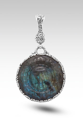 Sun of Righteousness Pendant™ in Labradorite & Black Stone - Magnetic Enhancer Bail - only found at SARDA™