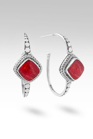 The Joy of the Lord Earrings™ in Red Sponge Coral - J - Hoop - only found at SARDA™