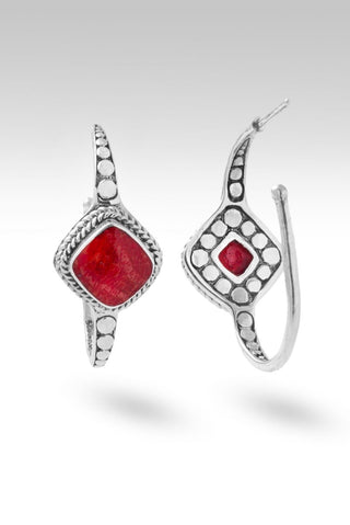 The Joy of the Lord Earrings™ in Red Sponge Coral - J - Hoop - only found at SARDA™