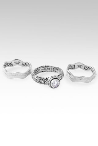 Threefold Blessings Ring Set of 3™ in Moissanite - Stackable - only found at SARDA™