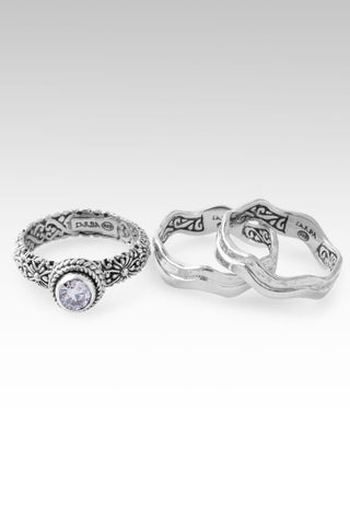 Threefold Blessings Ring Set of 3™ in Moissanite - Stackable - only found at SARDA™