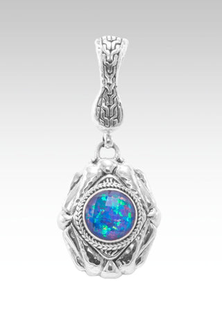 Tranquil Spirit Pendant™ in Cosmic Skies Simulated Opal & Quartz Doublet - Magnetic Enhancer Bail - only found at SARDA™