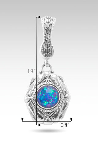 Tranquil Spirit Pendant™ in Cosmic Skies Simulated Opal & Quartz Doublet - Magnetic Enhancer Bail - only found at SARDA™