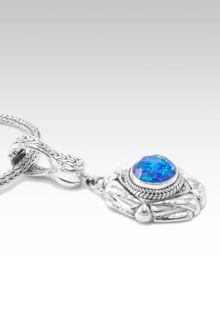 Tranquil Spirit Pendant™ in Cosmic Skies Simulated Opal & Quartz Doublet - Magnetic Enhancer Bail - only found at SARDA™