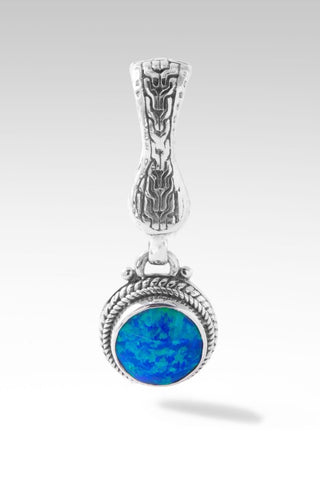 Unyielding Resolve Pendant™ in Bali Blue Simulated Opal - Magnetic Enhancer Bail - only found at SARDA™