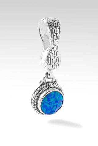 Unyielding Resolve Pendant™ in Bali Blue Simulated Opal - Magnetic Enhancer Bail - only found at SARDA™