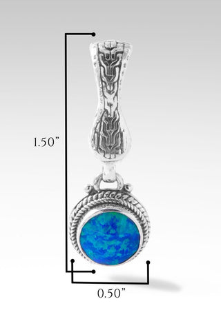 Unyielding Resolve Pendant™ in Bali Blue Simulated Opal - Magnetic Enhancer Bail - only found at SARDA™