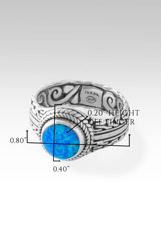 Unyielding Resolve Ring™ in Bali Blue Simulated Opal - Dinner - only found at SARDA™