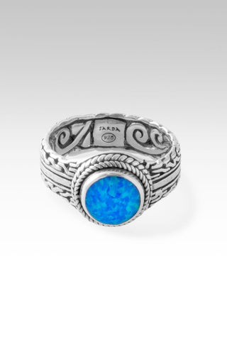 Unyielding Resolve Ring™ in Bali Blue Simulated Opal - Dinner - only found at SARDA™