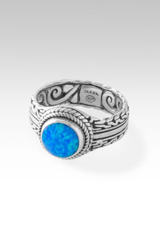 Unyielding Resolve Ring™ in Bali Blue Simulated Opal - Dinner - only found at SARDA™