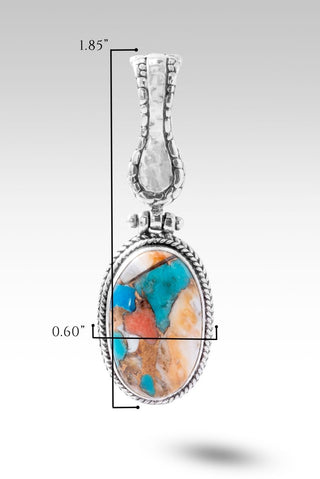 Victories Won Pendant™ in Kingman Turquoise Spiny Oyster & Bronze - Magnetic Enhancer Bail - only found at SARDA™