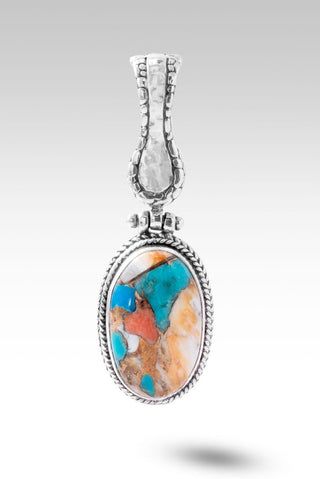 Victories Won Pendant™ in Kingman Turquoise Spiny Oyster & Bronze - Magnetic Enhancer Bail - only found at SARDA™