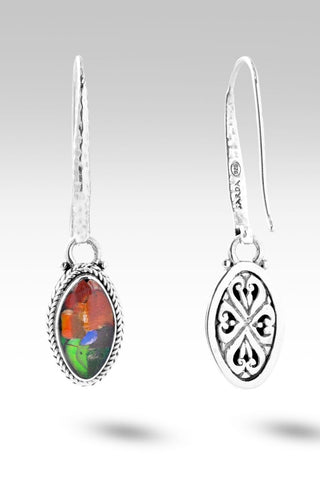 Virtuous Earrings™ in Ammolite Triplet - Bali Wire - only found at SARDA™