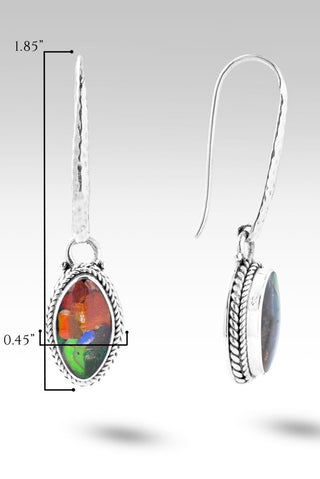 Virtuous Earrings™ in Ammolite Triplet - Bali Wire - only found at SARDA™