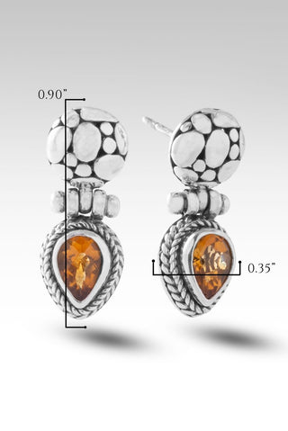 Wish Earrings ™ in Citrine - Stud Dangle - only found at SARDA™