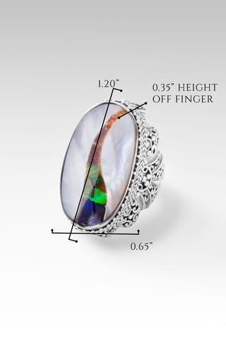 With a Purpose Ring™ in White Mother of Pearl with Ammolite Inlay - Statement - only found at SARDA™